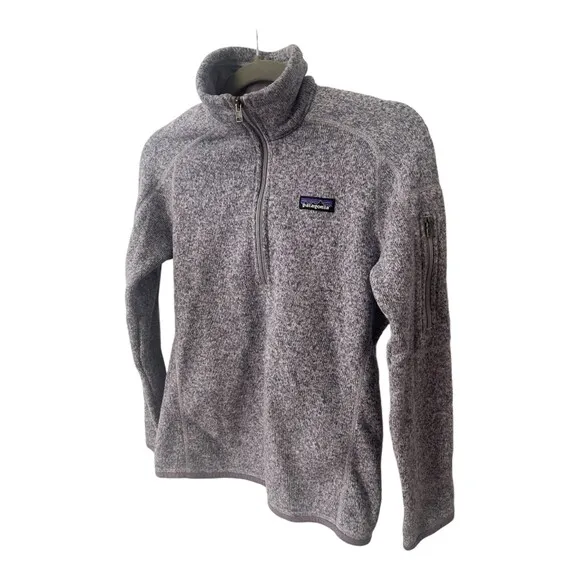 Patagonia Better Sweater 1/4 Zip Fleece Knit Gray Purple Undertones Women's  XS