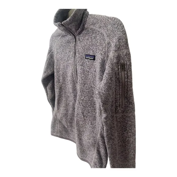 Patagonia Better Sweater 1/4 Zip Fleece Knit Gray Purple Undertones Women's  XS