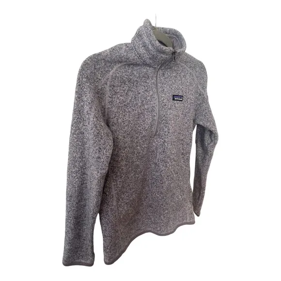 Patagonia Better Sweater 1/4 Zip Fleece Knit Gray Purple Undertones Women's  XS