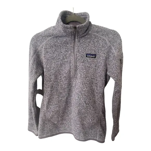 Patagonia Better Sweater 1/4 Zip Fleece Knit Gray Purple Undertones Women's  XS
