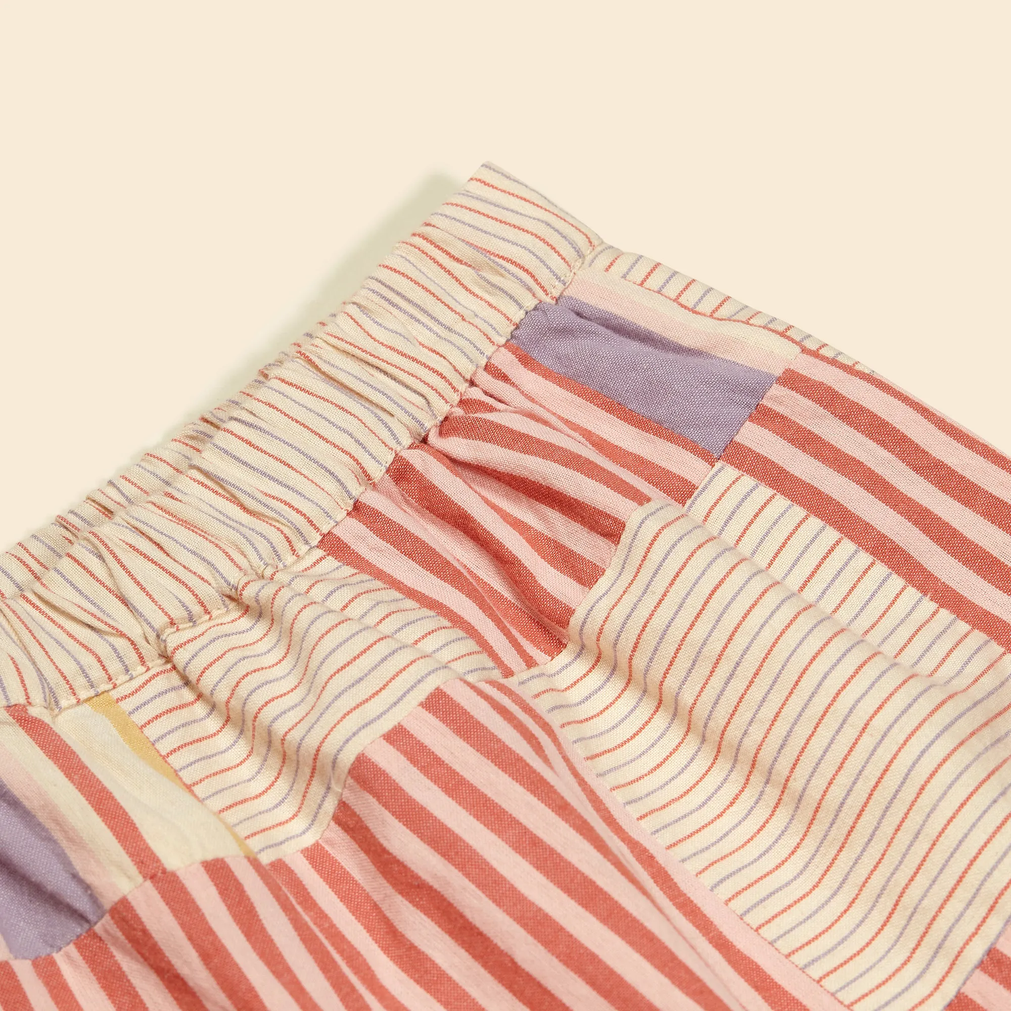 Patchwork Checkerboard Sal Shorts - Mixed Stripe (EXCLUSIVE)