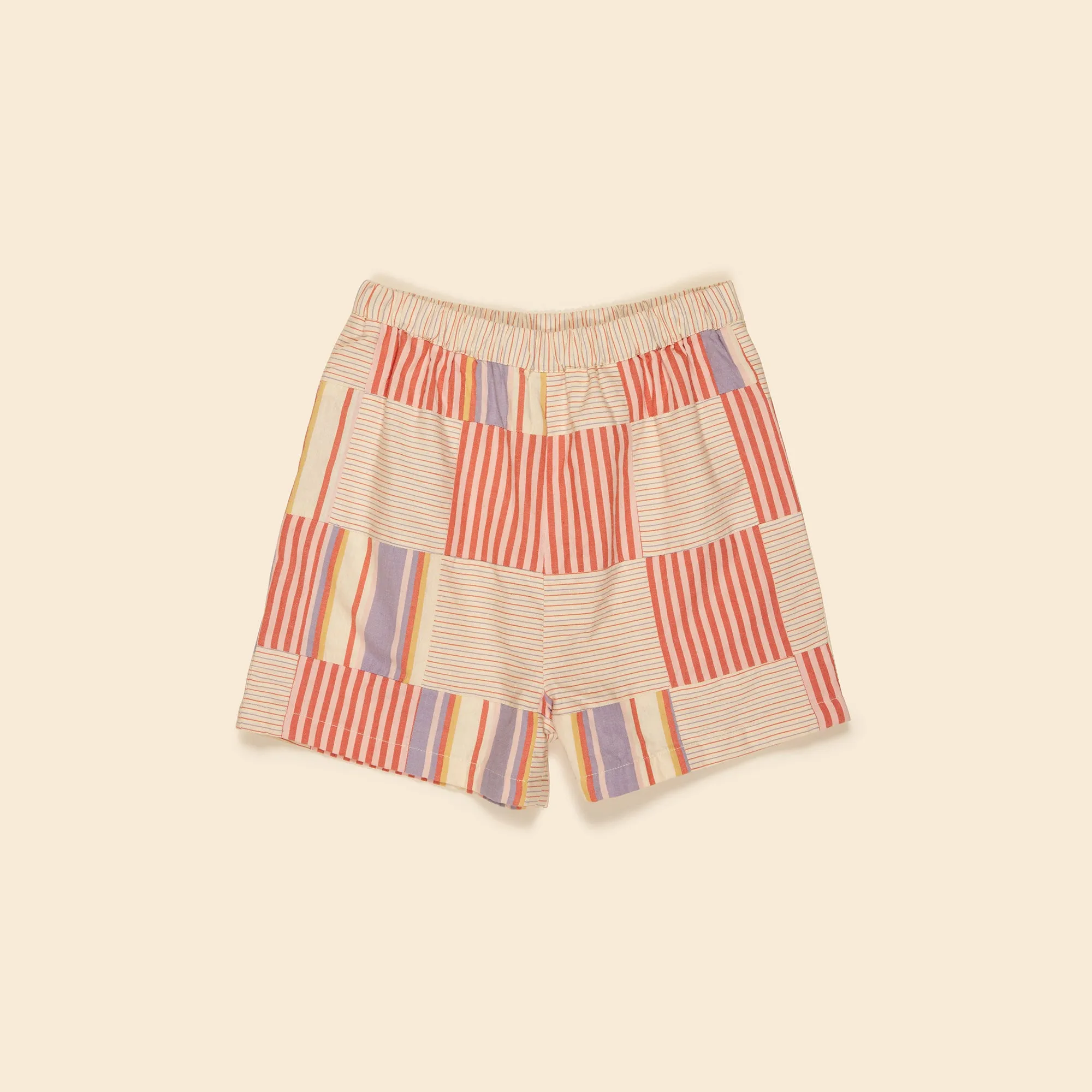 Patchwork Checkerboard Sal Shorts - Mixed Stripe (EXCLUSIVE)
