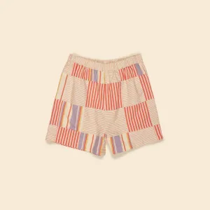 Patchwork Checkerboard Sal Shorts - Mixed Stripe (EXCLUSIVE)