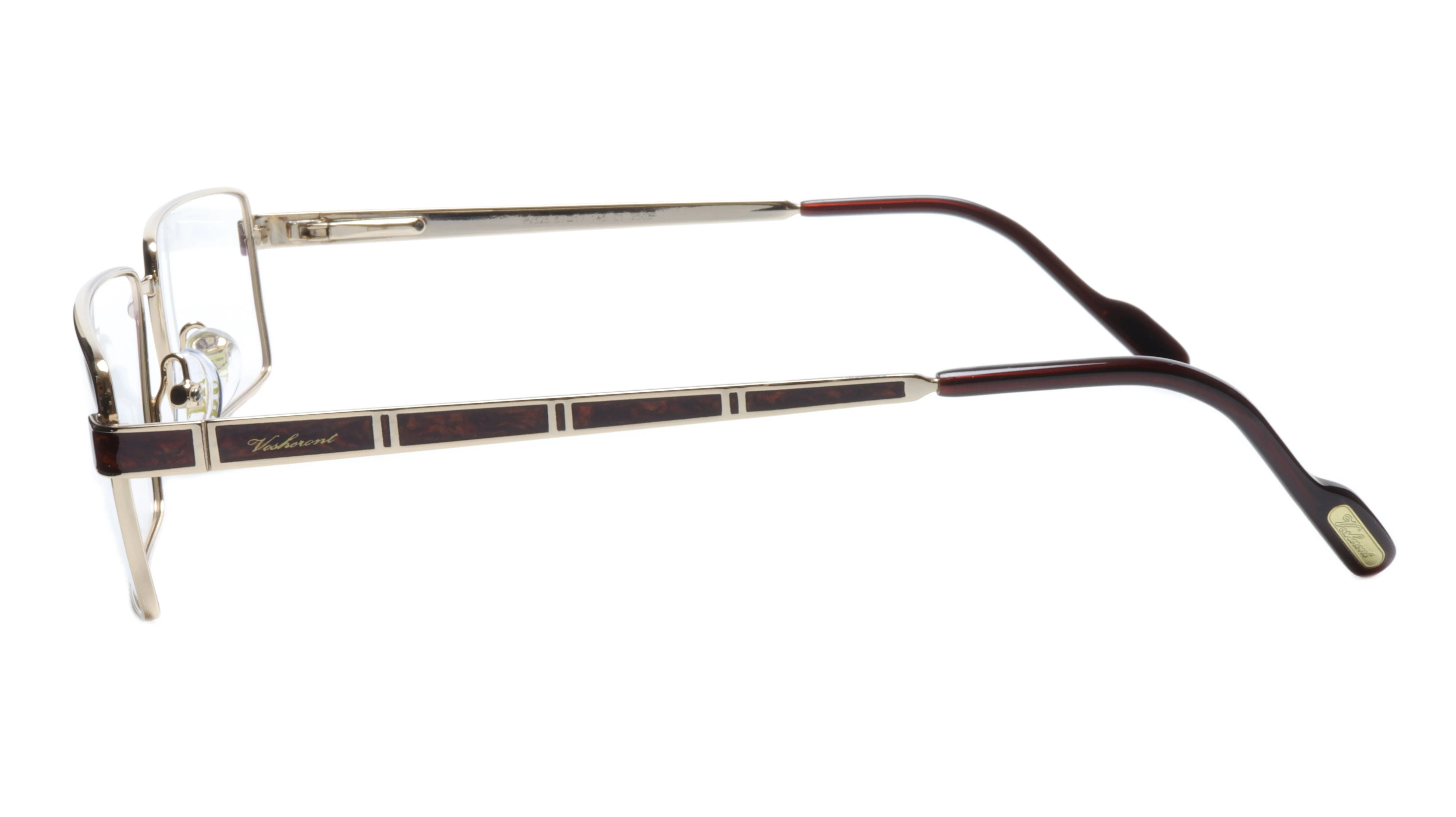 Paul Vosheront Eyewear with Exotic Wood and 23k Gold Plated Lens Frames