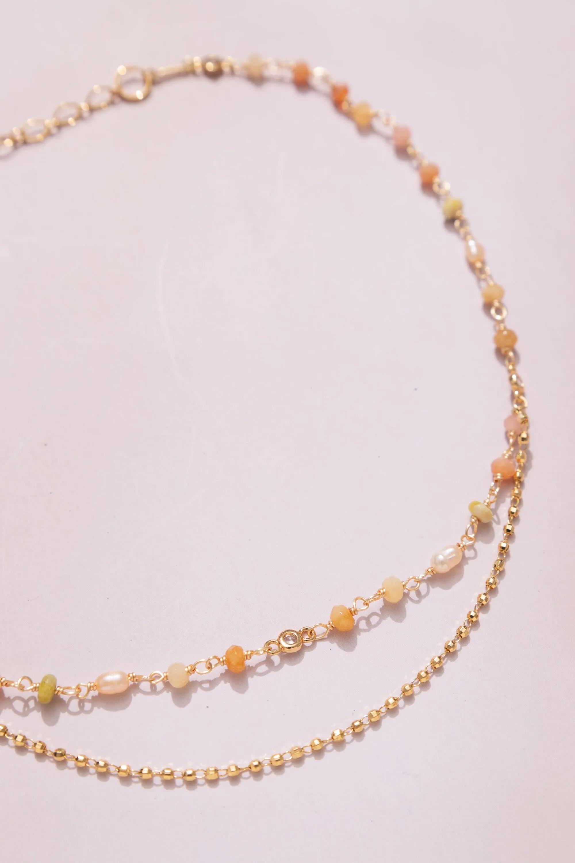 Peach Mix Fashion Necklace