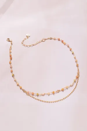 Peach Mix Fashion Necklace