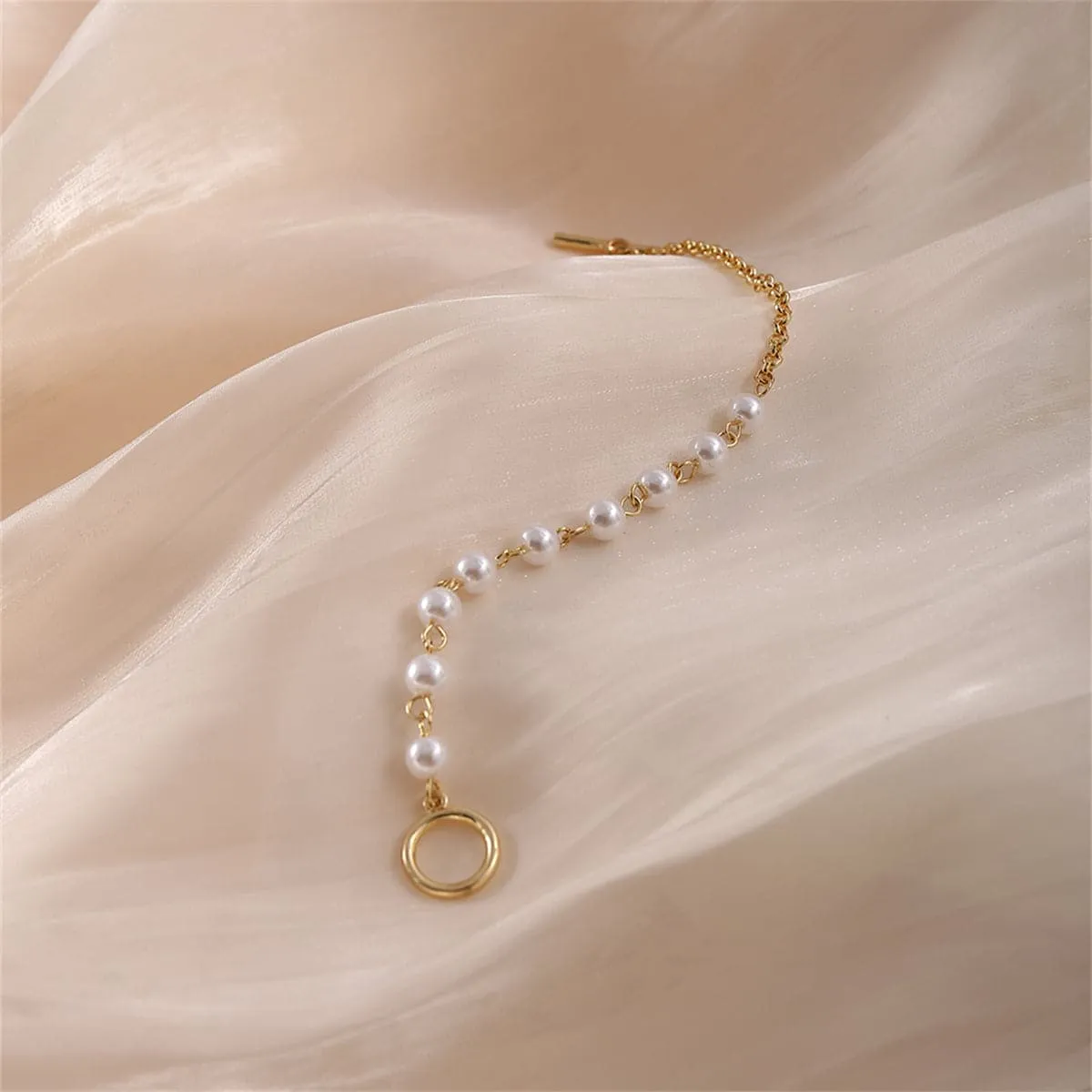 Pearl & 18K Gold-Plated Bracelet