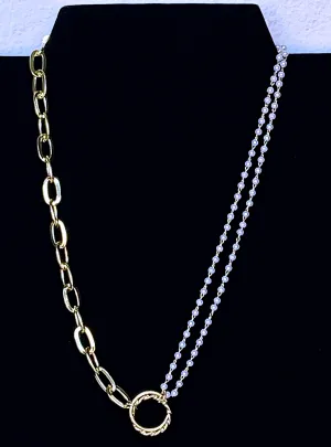 Pearl & Chain Pendant Necklace