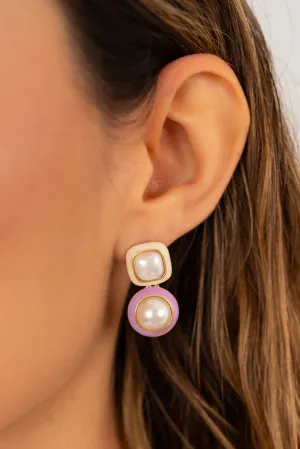 Pearl & Petal Drop Earrings