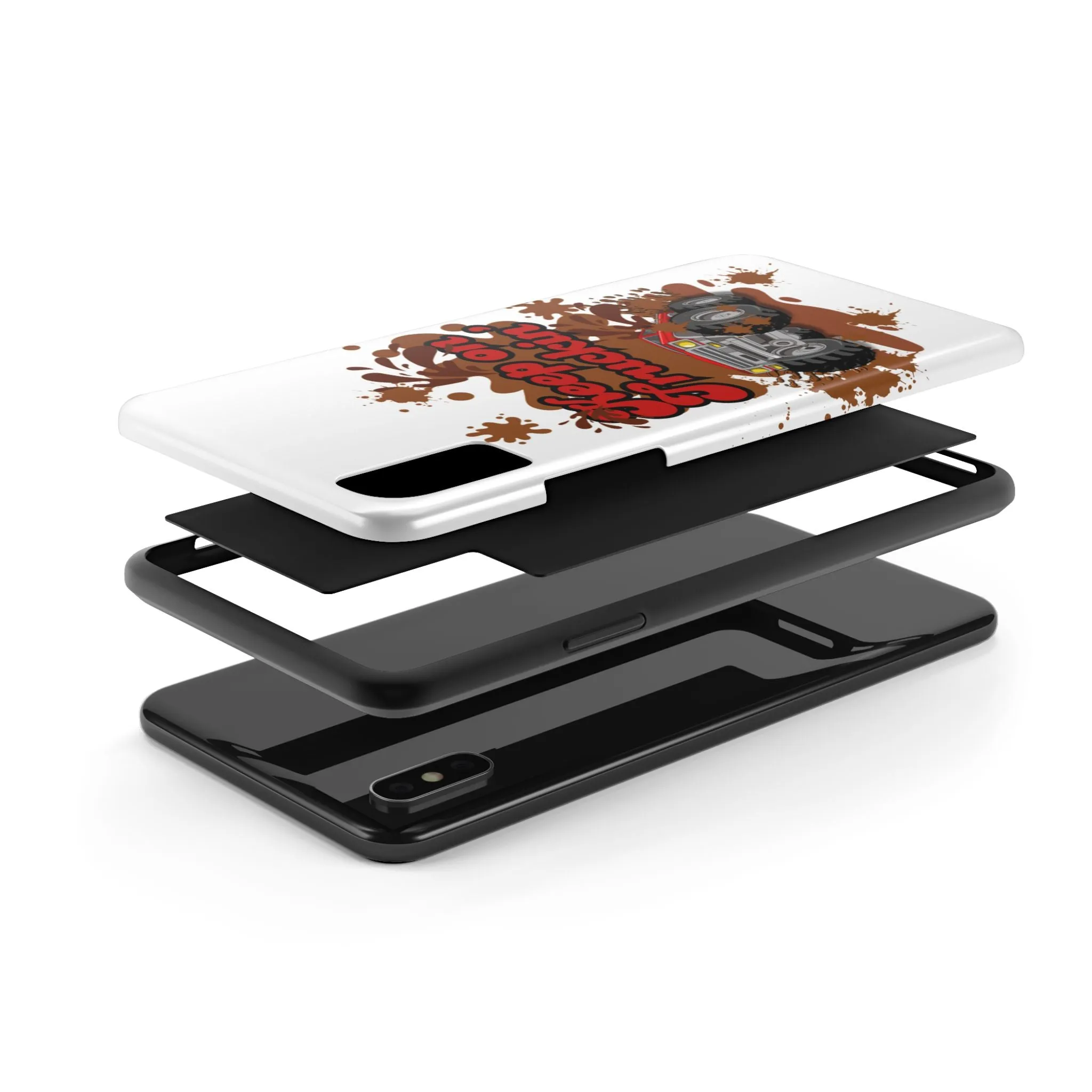 Phone Case - Keep on Truckin Monster Truck Slinging Mud Off-road