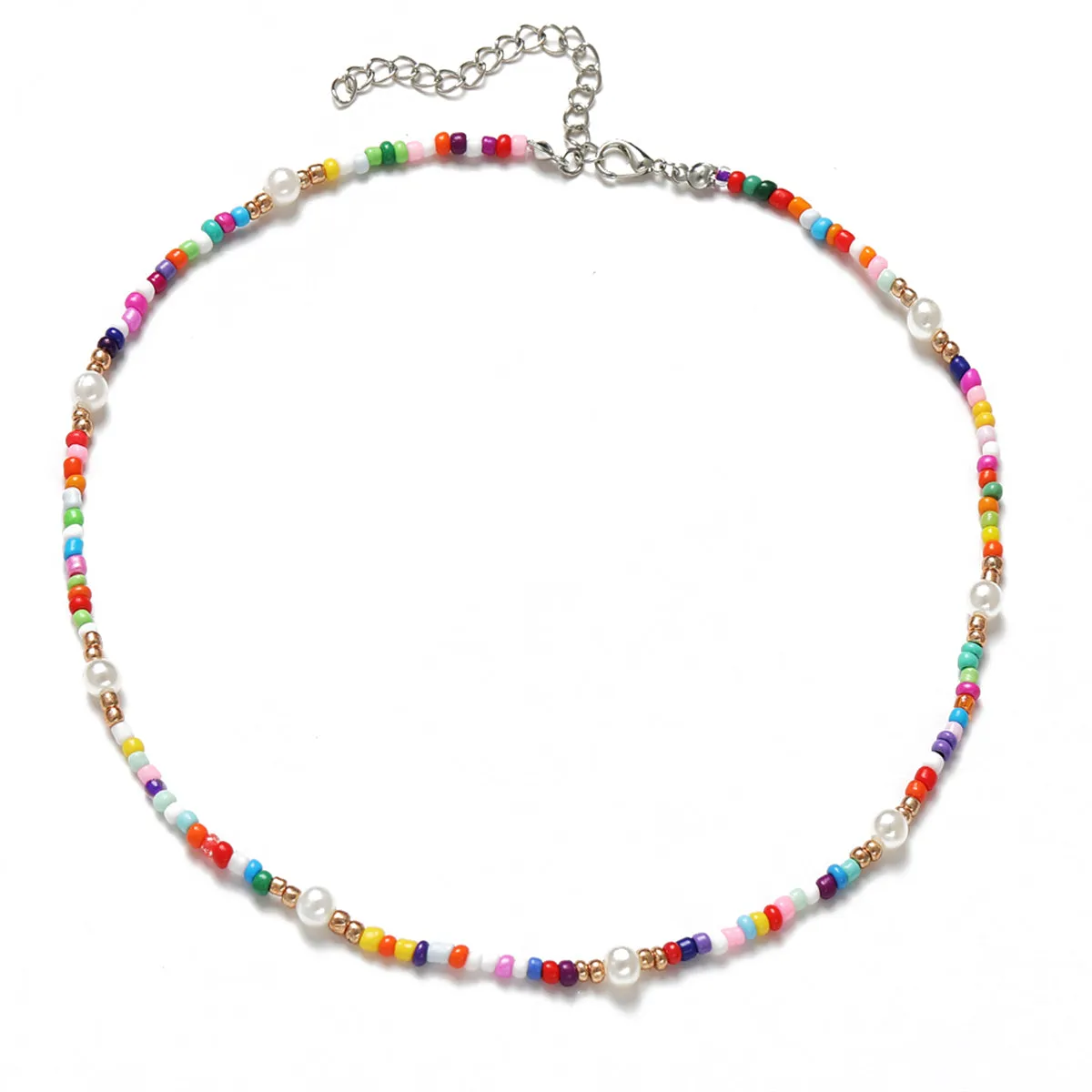 Pink & Purple Howlite Pearl Beaded Necklace