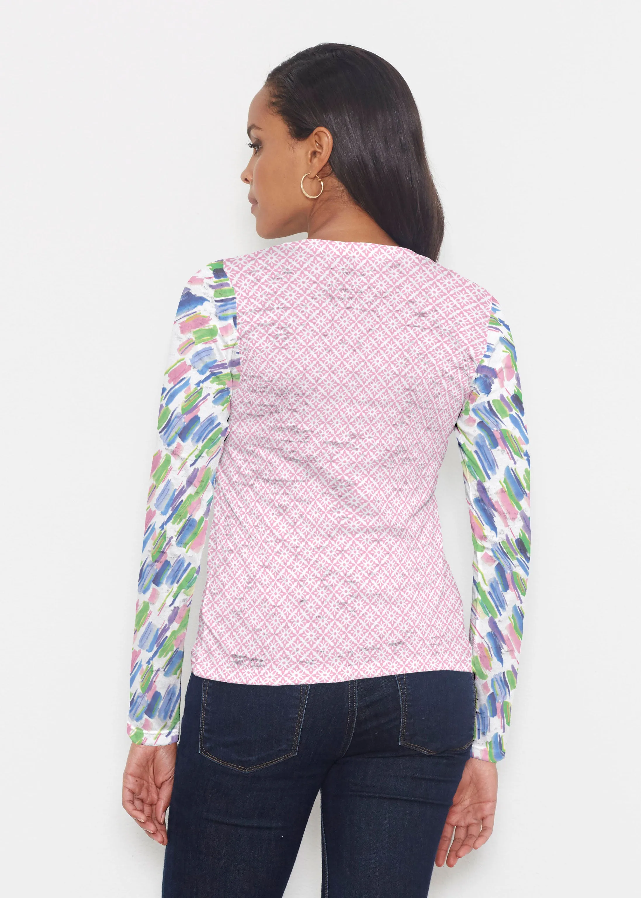 Pops of Bliss (8047) ~ Signature Long Sleeve Crew Shirt