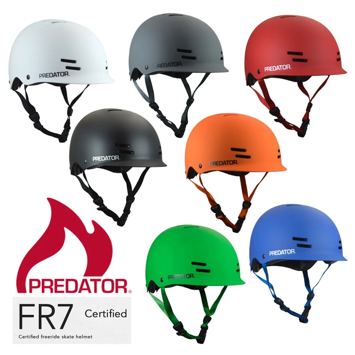 Predator FR7 Certified Sports Helmet - Matte Black