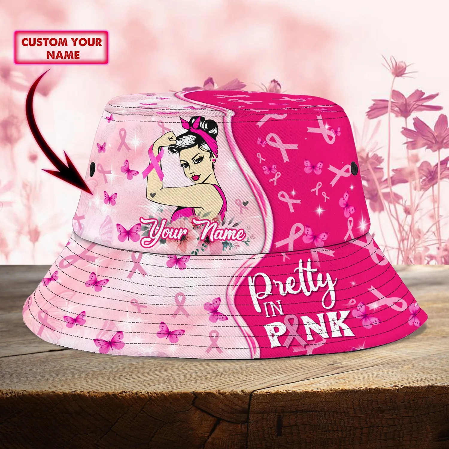 PT97 - BUCKET HAT - BREAST CANCER 144