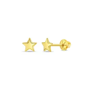Puffed Star Little Girl's Stud Earring