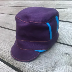 Purple Organic Hemp Conductor Hat