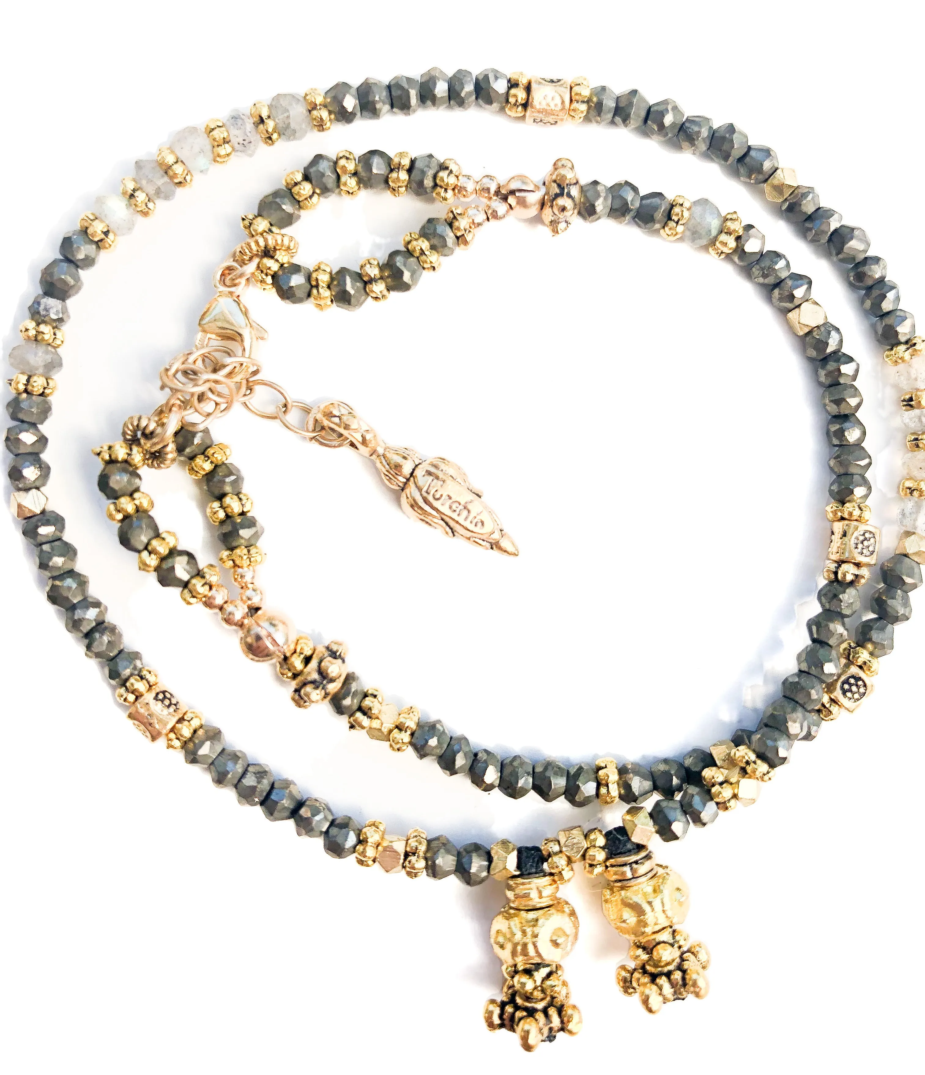 Pyrite & Labradorite Delicate Love Wrap Bracelet