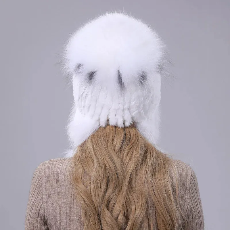 Rabbit Fur Knitted Hats
