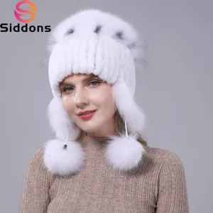 Rabbit Fur Knitted Hats