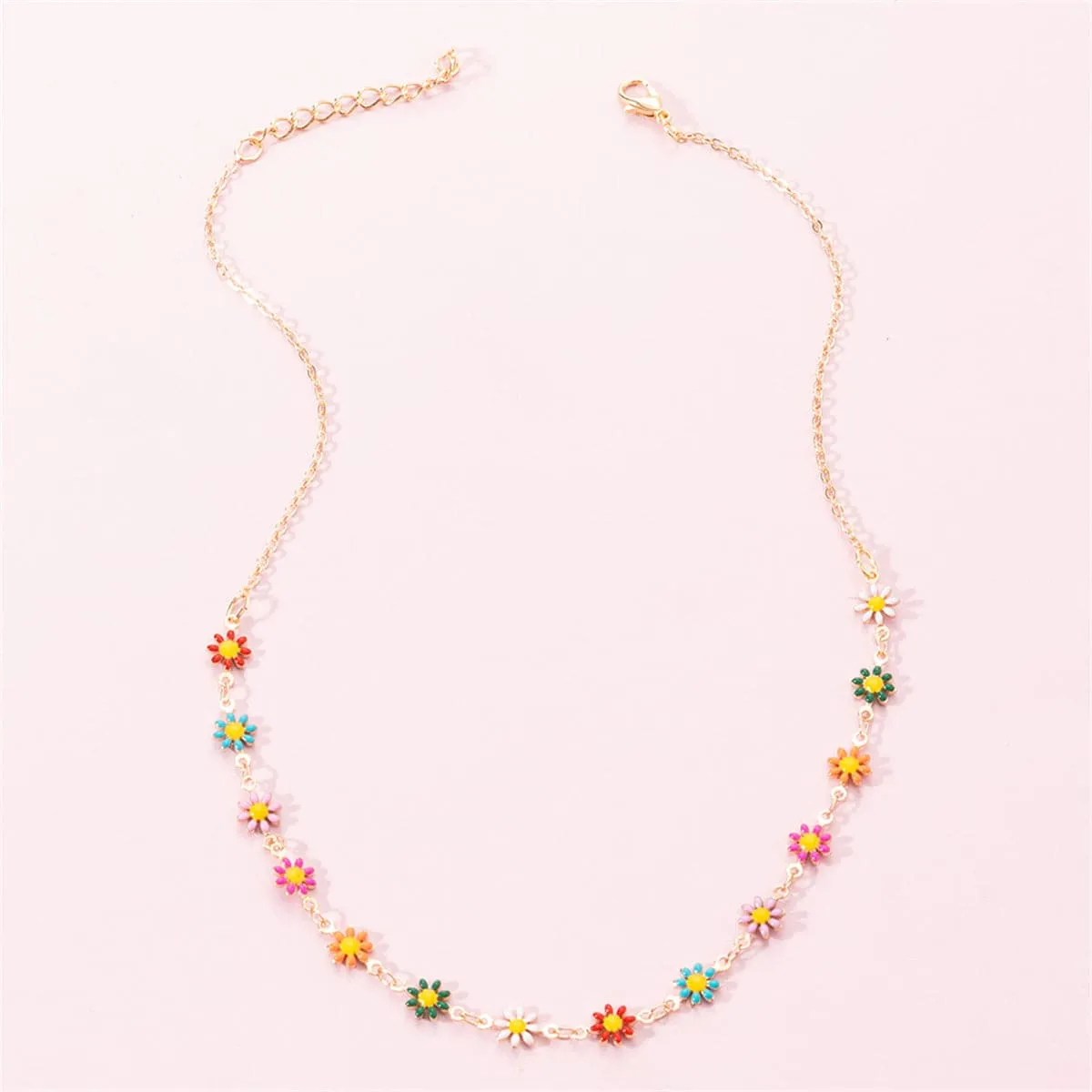 Red & Orange Multicolor Mum Station Necklace