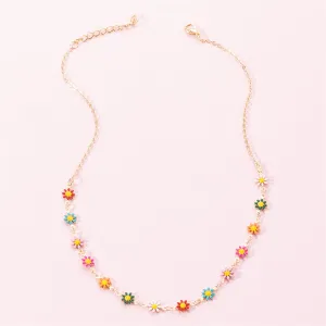 Red & Orange Multicolor Mum Station Necklace
