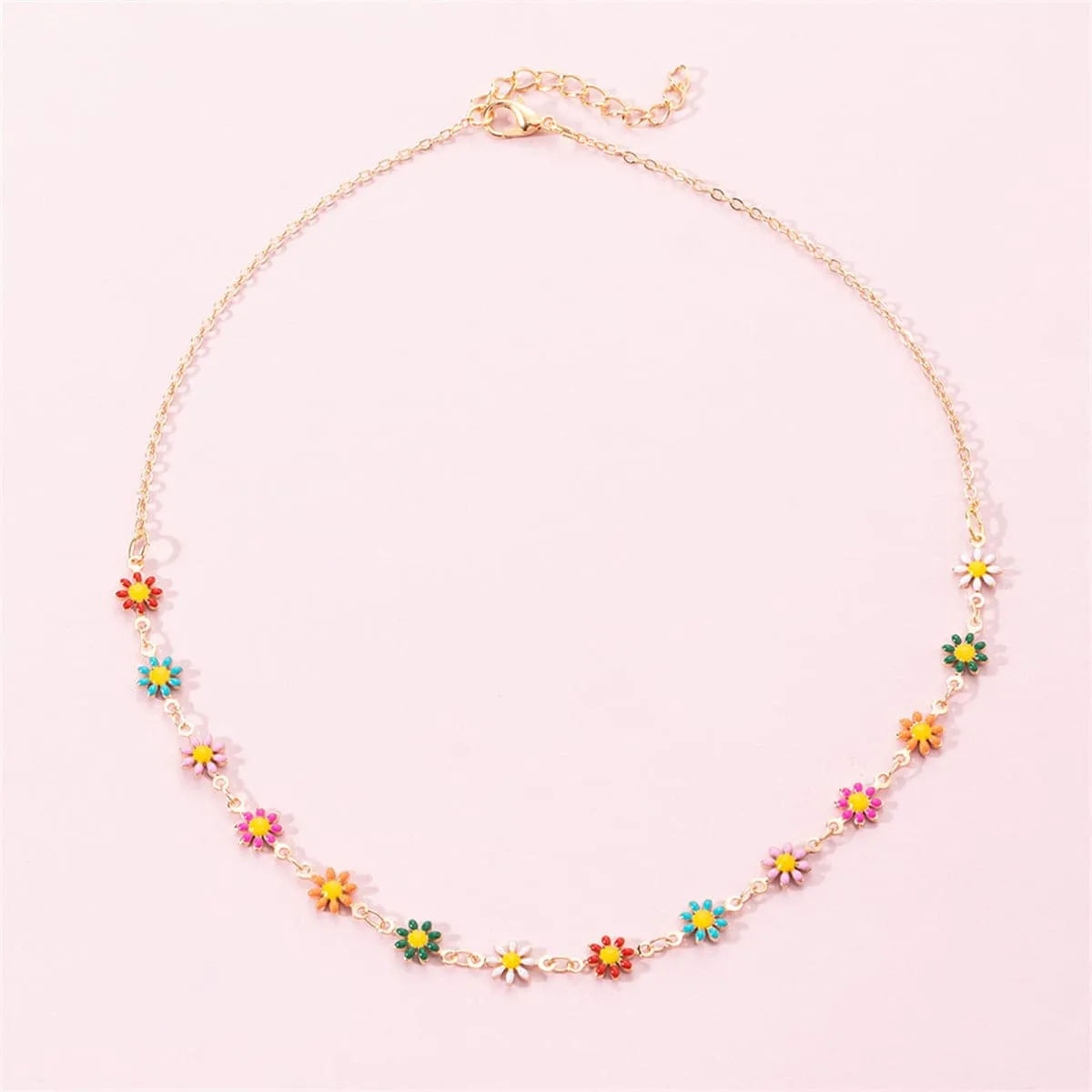 Red & Orange Multicolor Mum Station Necklace