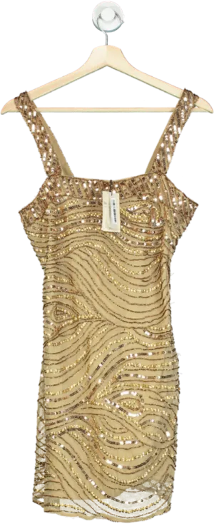 River Island Gold Festival Dress UK 6