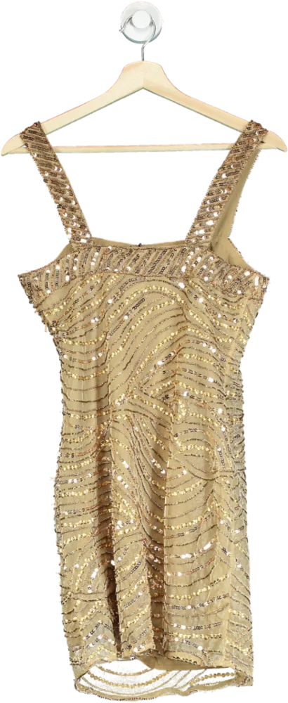 River Island Gold Festival Dress UK 6