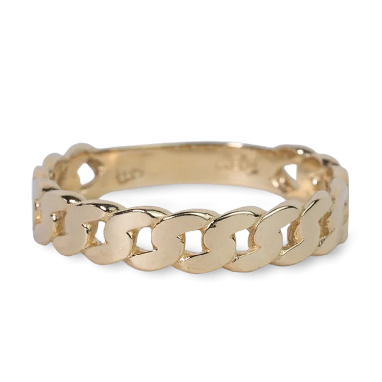 Rose Gold Mini Cuban Ring