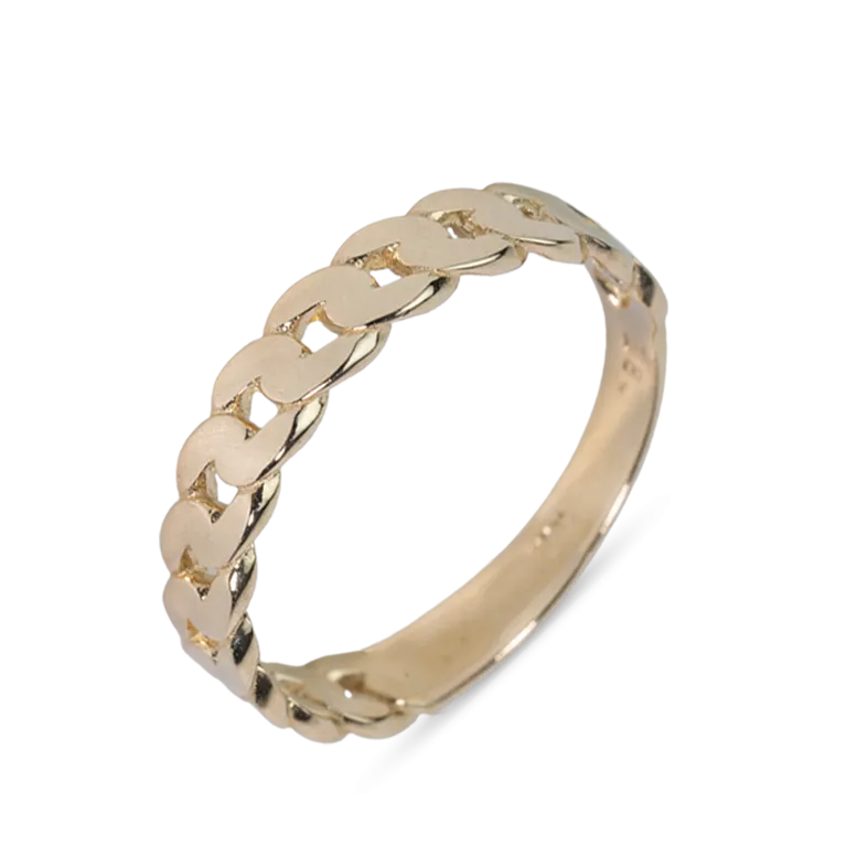 Rose Gold Mini Cuban Ring