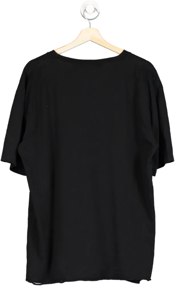 Saint Laurent Black Graphic Print T-Shirt XL