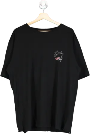 Saint Laurent Black Graphic Print T-Shirt XL