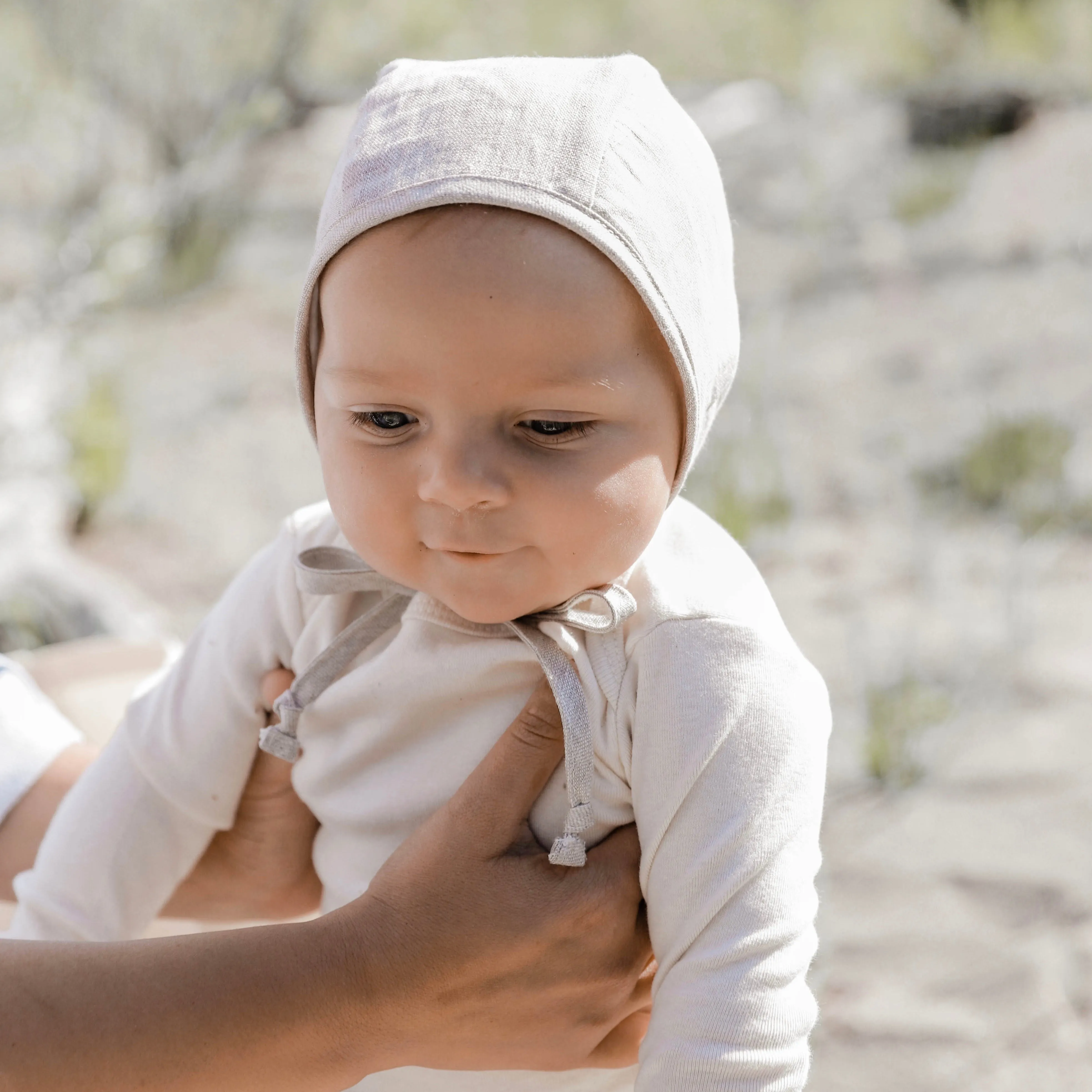 Sand Linen Bonnet