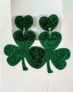 Shamrock Clover Dangle Earrings