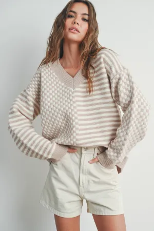 Sharon Checker Sweater