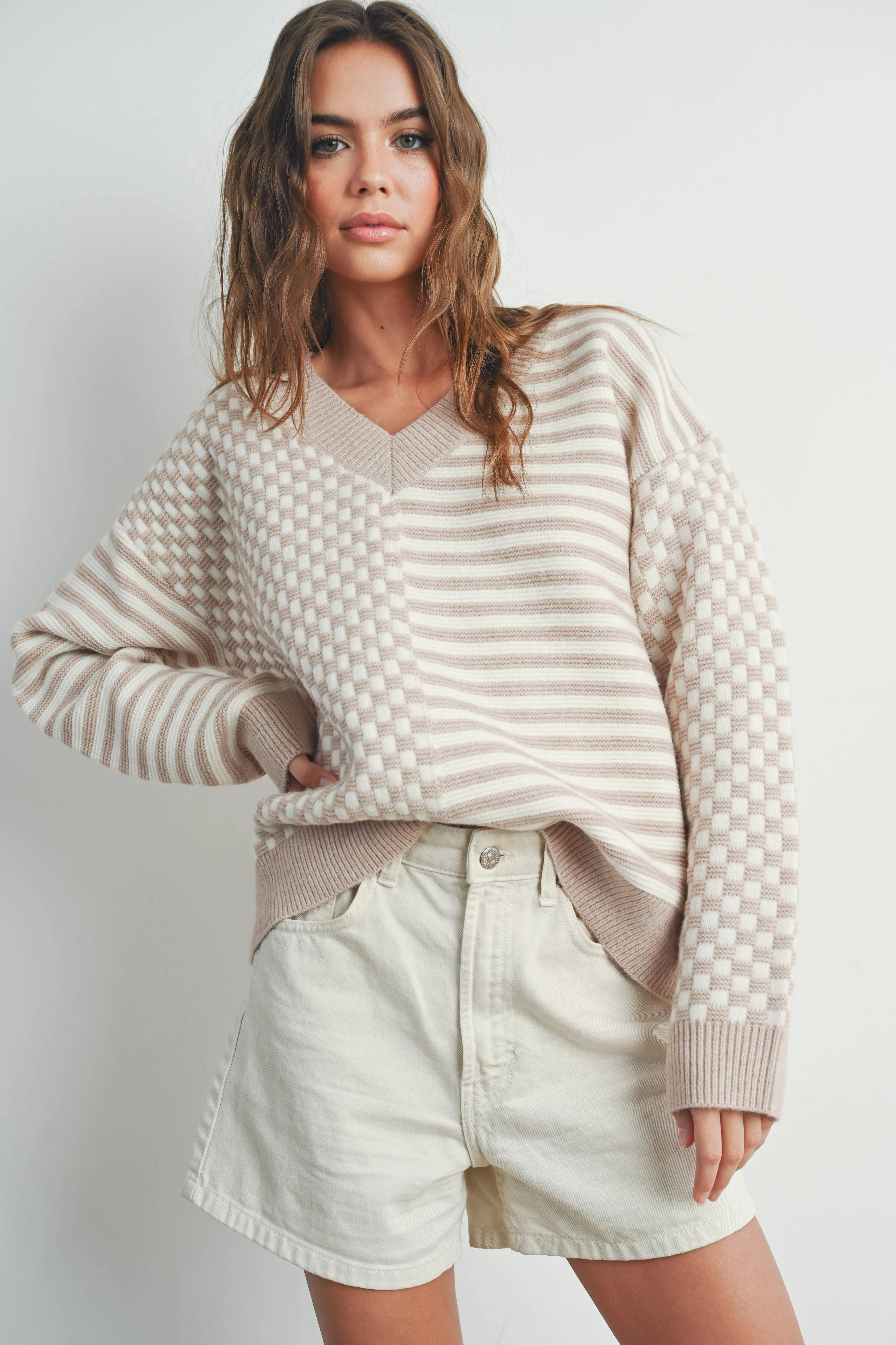 Sharon Checker Sweater