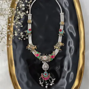 Sheetal Zaveri   I   Aish Necklace (3 Lines) Hancrafted Earrings, Natural pearls used.  SZ-N41