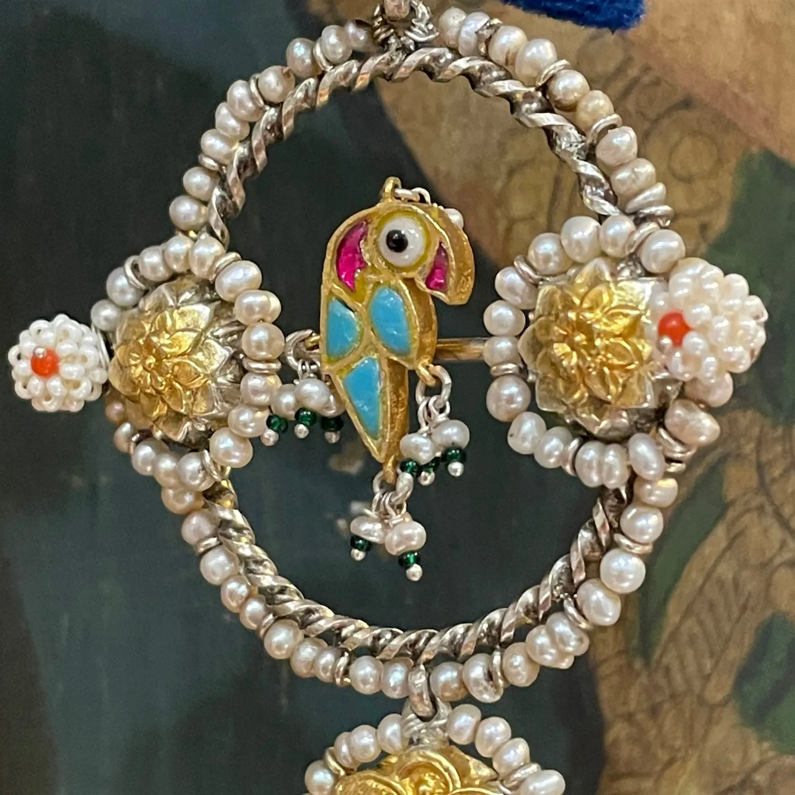 Sheetal Zaveri   I   Alia Earrings Hancrafted Earrings, Natural pearls used.  SZ-E95