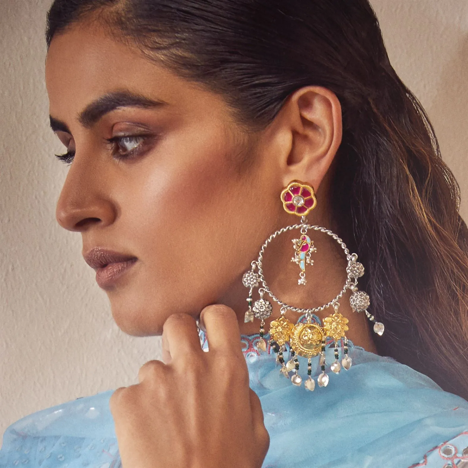 Sheetal Zaveri   I   Arth Earrings Hancrafted Earrings, Natural pearls used.  SZ-E1