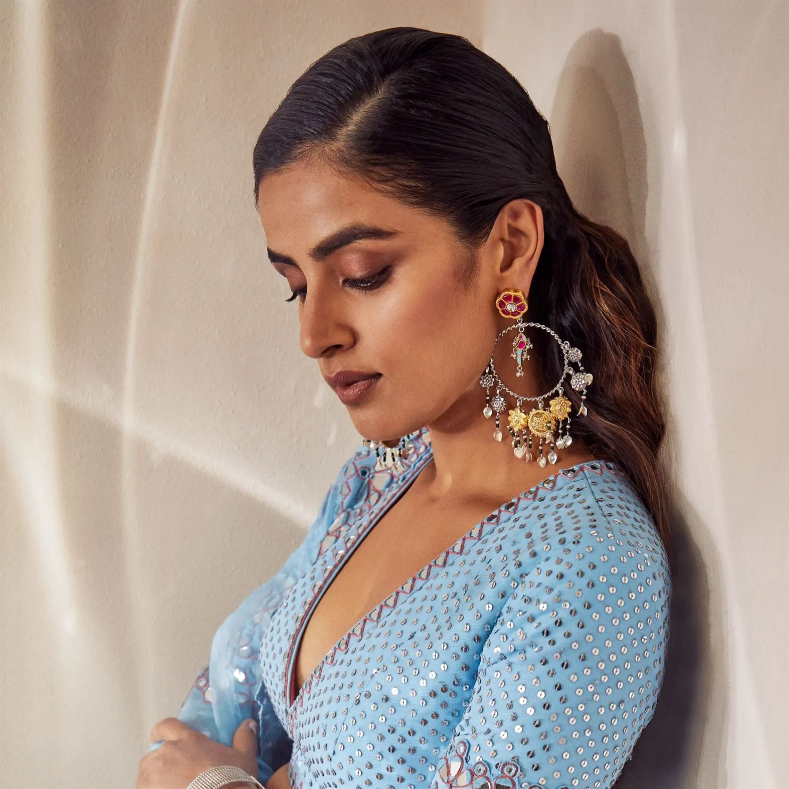 Sheetal Zaveri   I   Arth Earrings Hancrafted Earrings, Natural pearls used.  SZ-E1