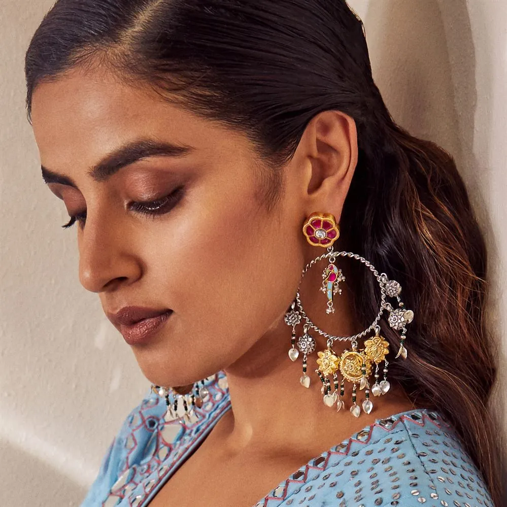 Sheetal Zaveri   I   Arth Earrings Hancrafted Earrings, Natural pearls used.  SZ-E1