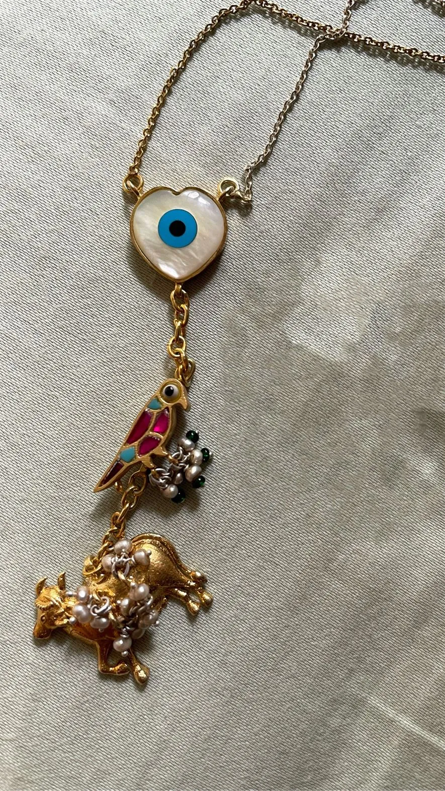 Sheetal Zaveri   I   Netra Chain Hancrafted Earrings, Natural pearls used.  SZ-CH28