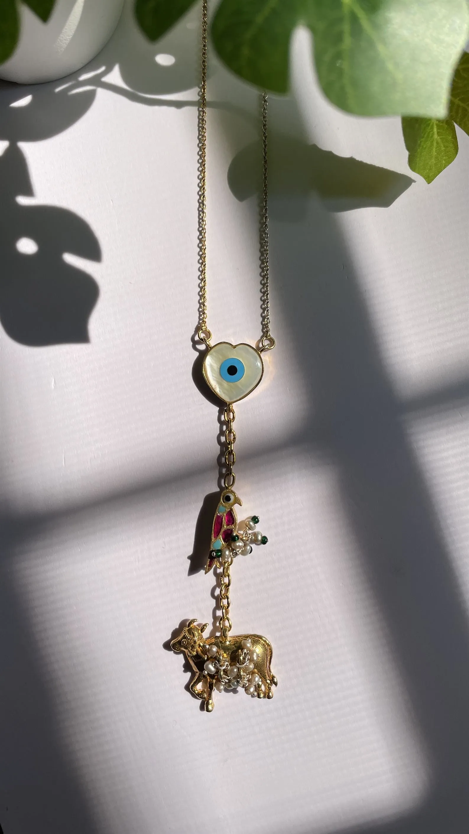 Sheetal Zaveri   I   Netra Chain Hancrafted Earrings, Natural pearls used.  SZ-CH28