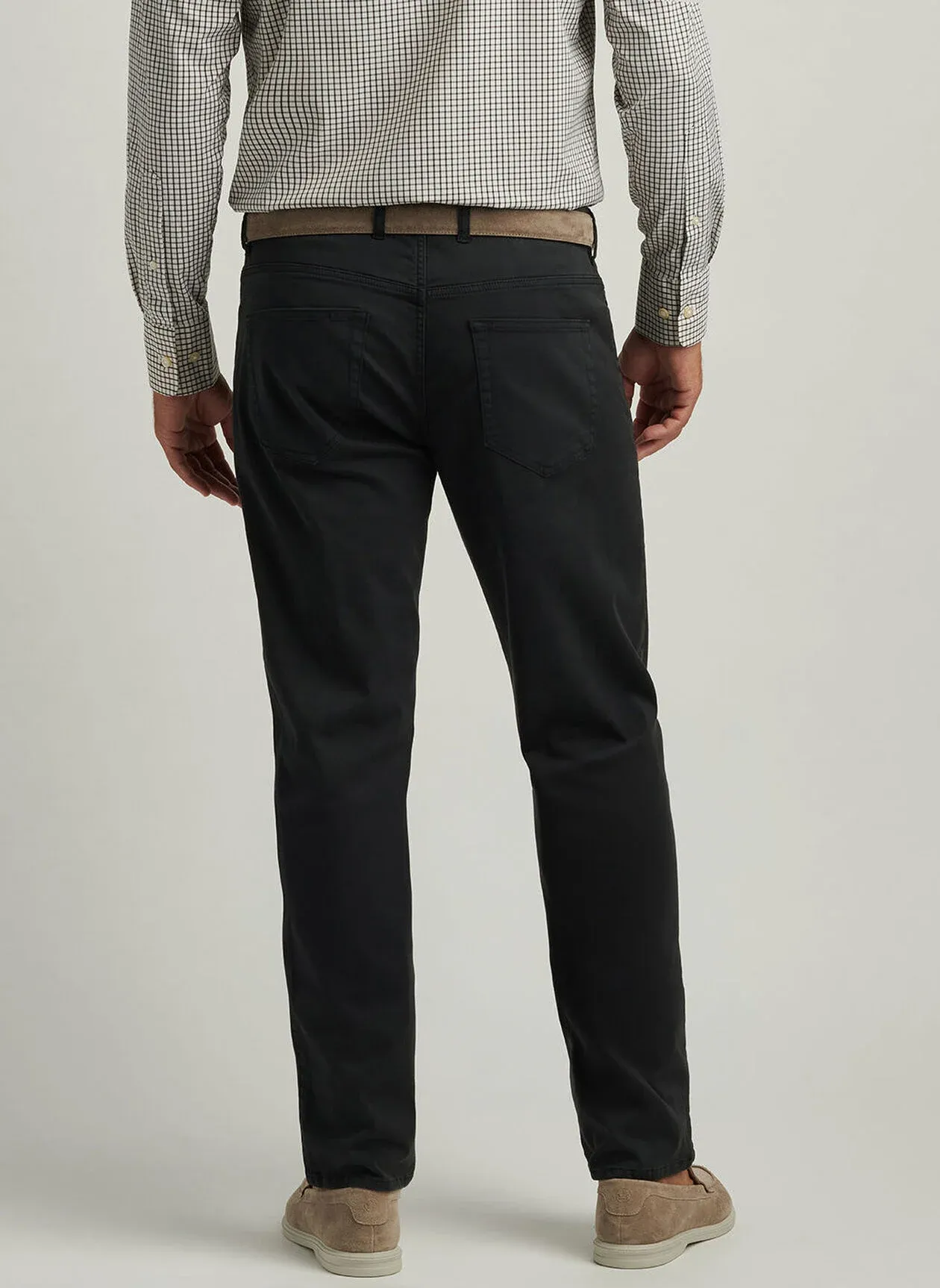 SIGNATURE SATEEN FIVE POCKET PANT - BLACK