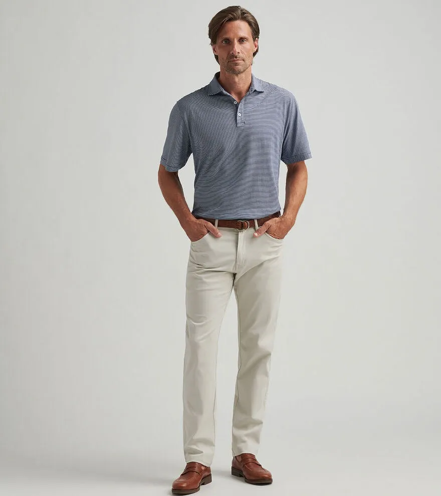 SIGNATURE SATEEN FIVE POCKET PANT - STONE
