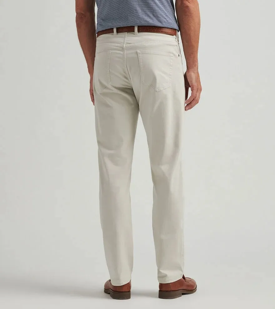 SIGNATURE SATEEN FIVE POCKET PANT - STONE
