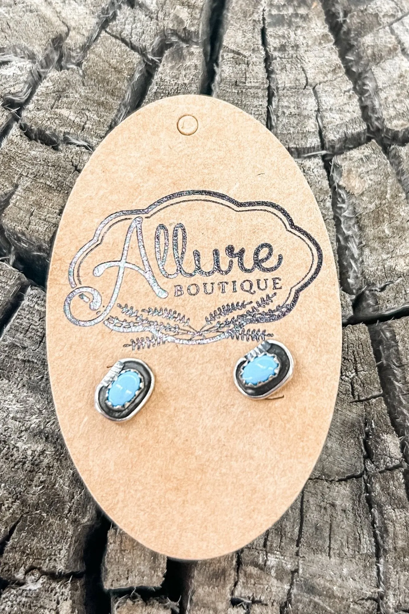Small Turquoise Oval Stud Earrings