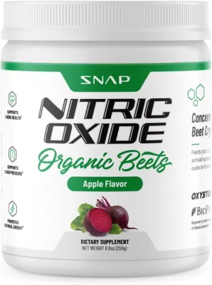Snap Supplements Organic Beet Root Powder, Nitric Oxide Superfood Supplement with Beets, B Vitamins, Pomegranate & Red Spinach for Energy