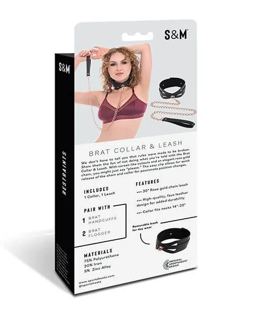 Sportsheets Brat Collar and Leash