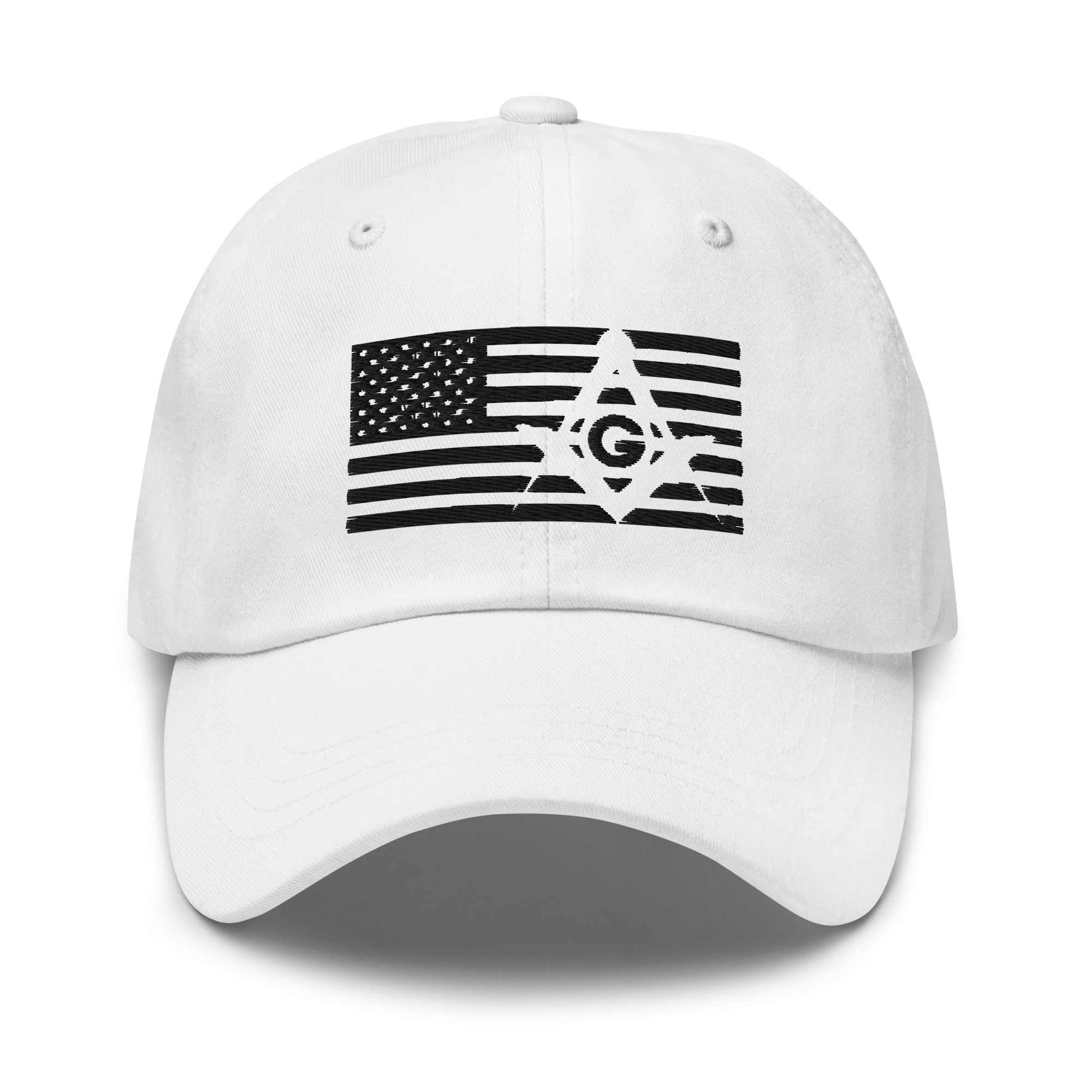 Square and Compass with G and Flag Classic Dad Hat